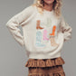 Western Embroidered Cowboy Boot Sweater