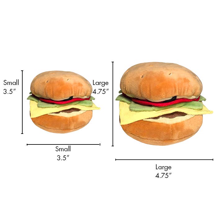 Cheeseburger Dog Toy: Small