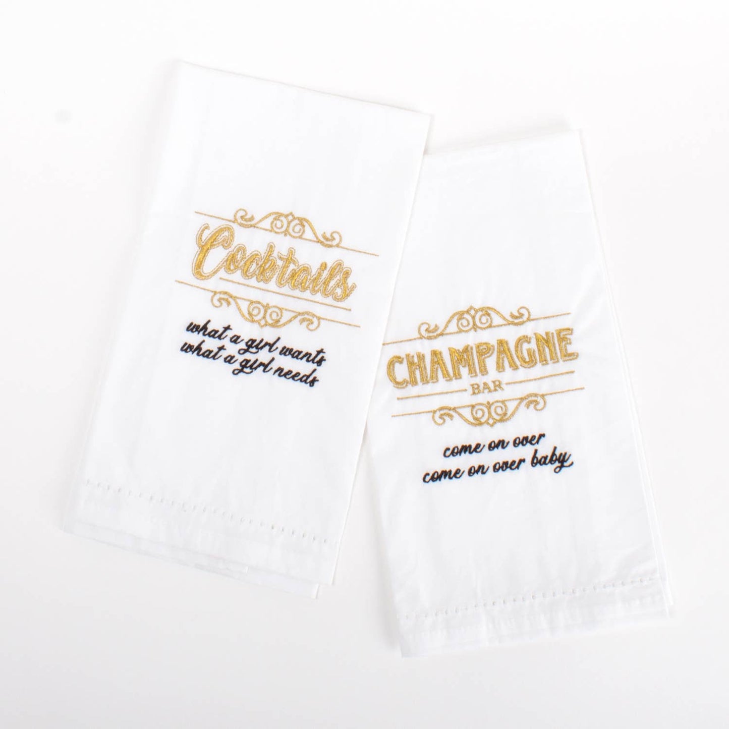 90's Embroidered Bar Towel Set