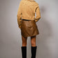Western Buckle Denim Jacket: WASHED CAMEL