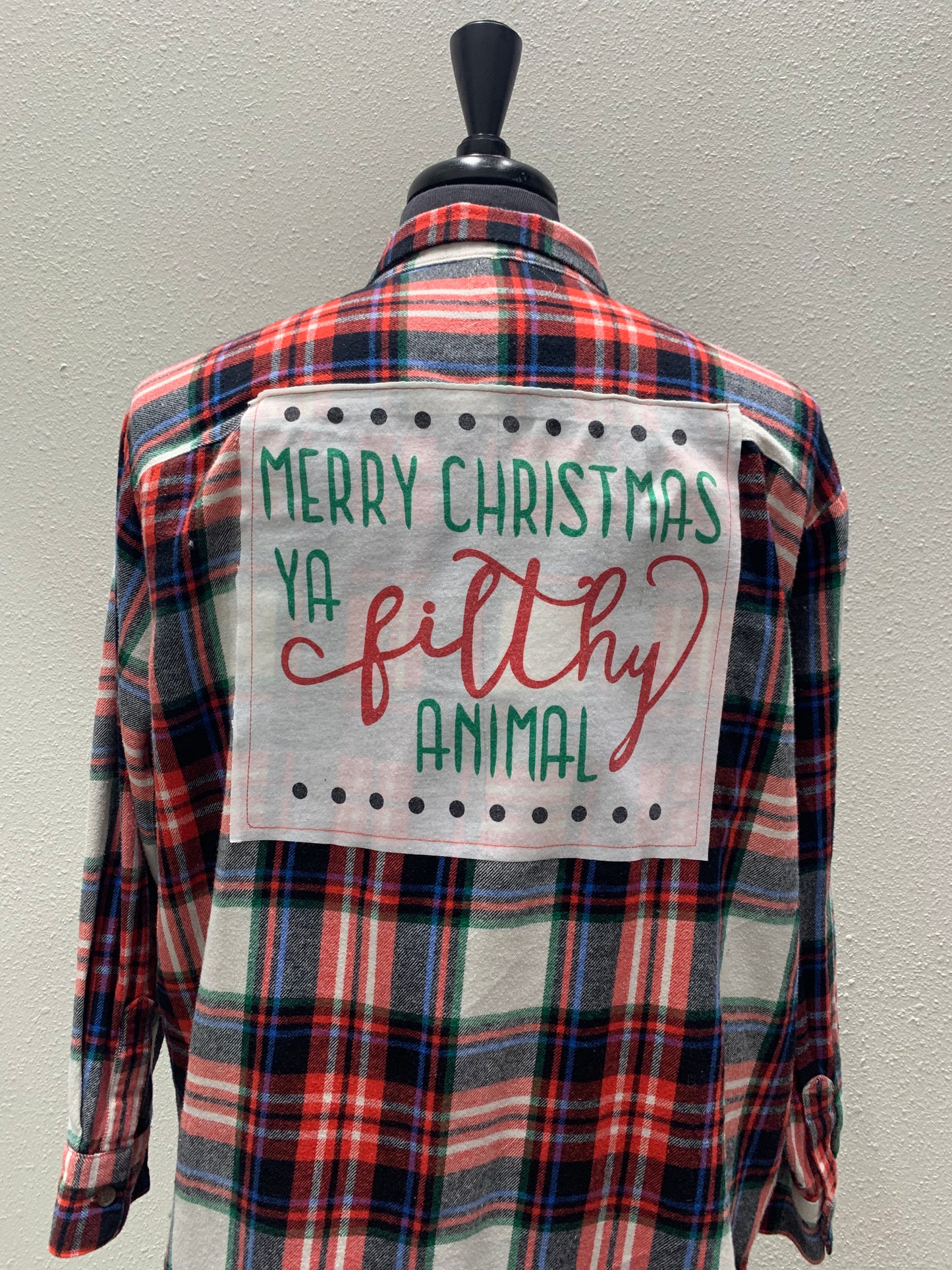 Vintage Repurposed Christmas Flannel