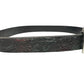 Black Leather Roses Belt