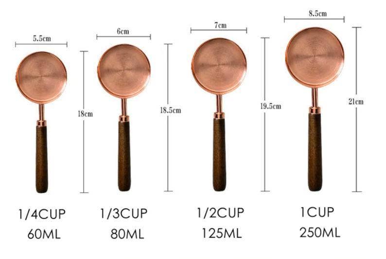 Rose Gld Steel Meas Cups : 4cups4 spoons