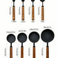 Black Stainless Steel Measuring Cups Set: 4 spoons