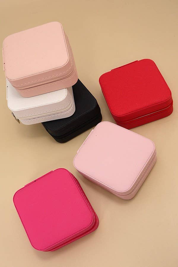 JEWELRY ORGANIZER TRAVEL BOX Pink