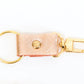 Key Chain In Leather, Hair on Hide: Rose Gold