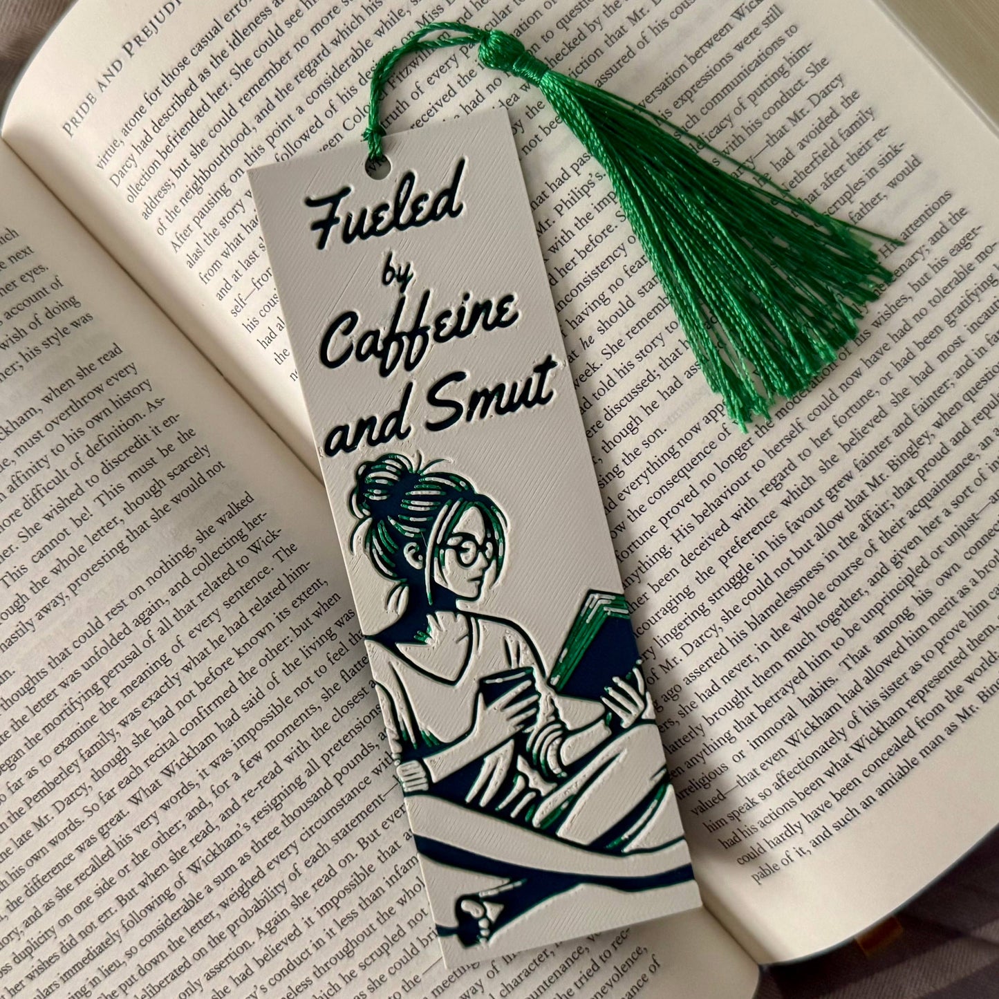 Fueled By Caffeine  and Smut 3D Bookmark