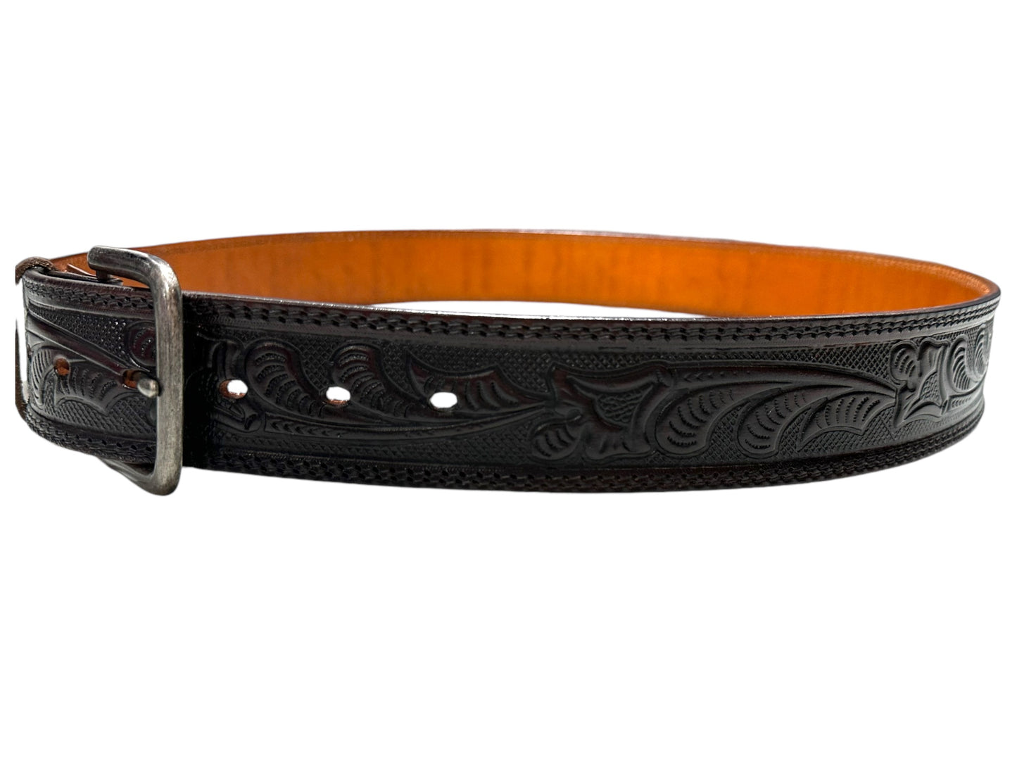 Black Cherry Leather Belt