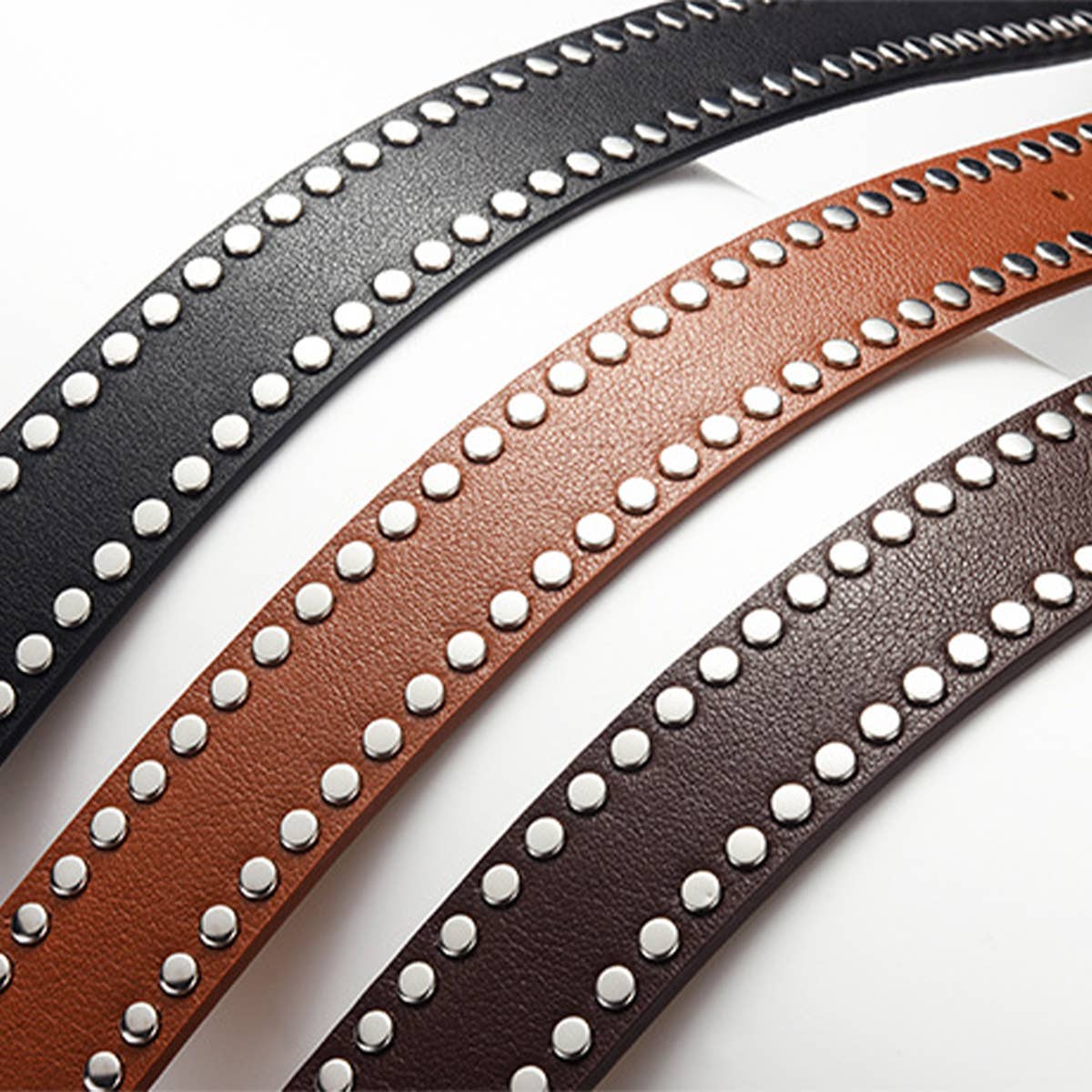 METALLIC BUCKLE PU BELT: WHITE OS