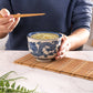 Blue Dragon Hand-Painted Bowl with Chopsticks (18 oz)