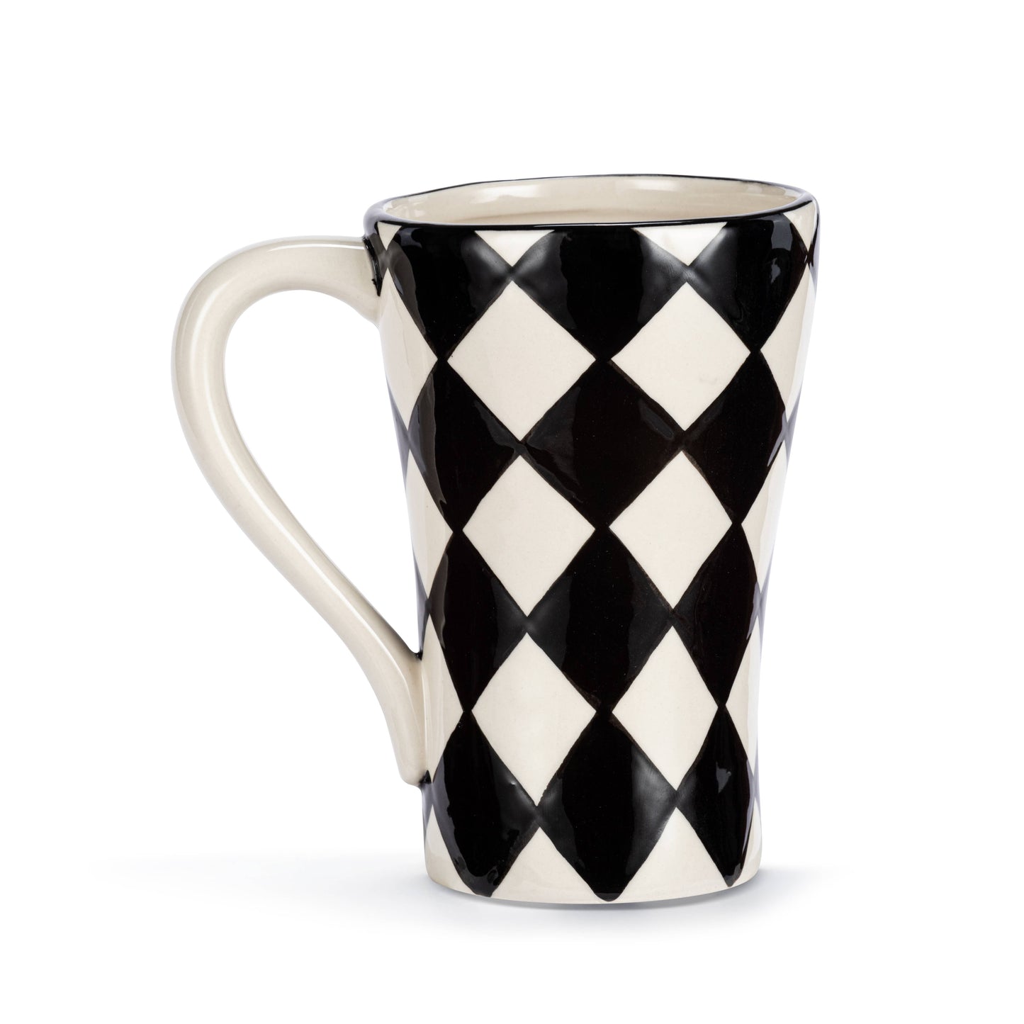 Diamond Checker Red Heart Mug - 15oz