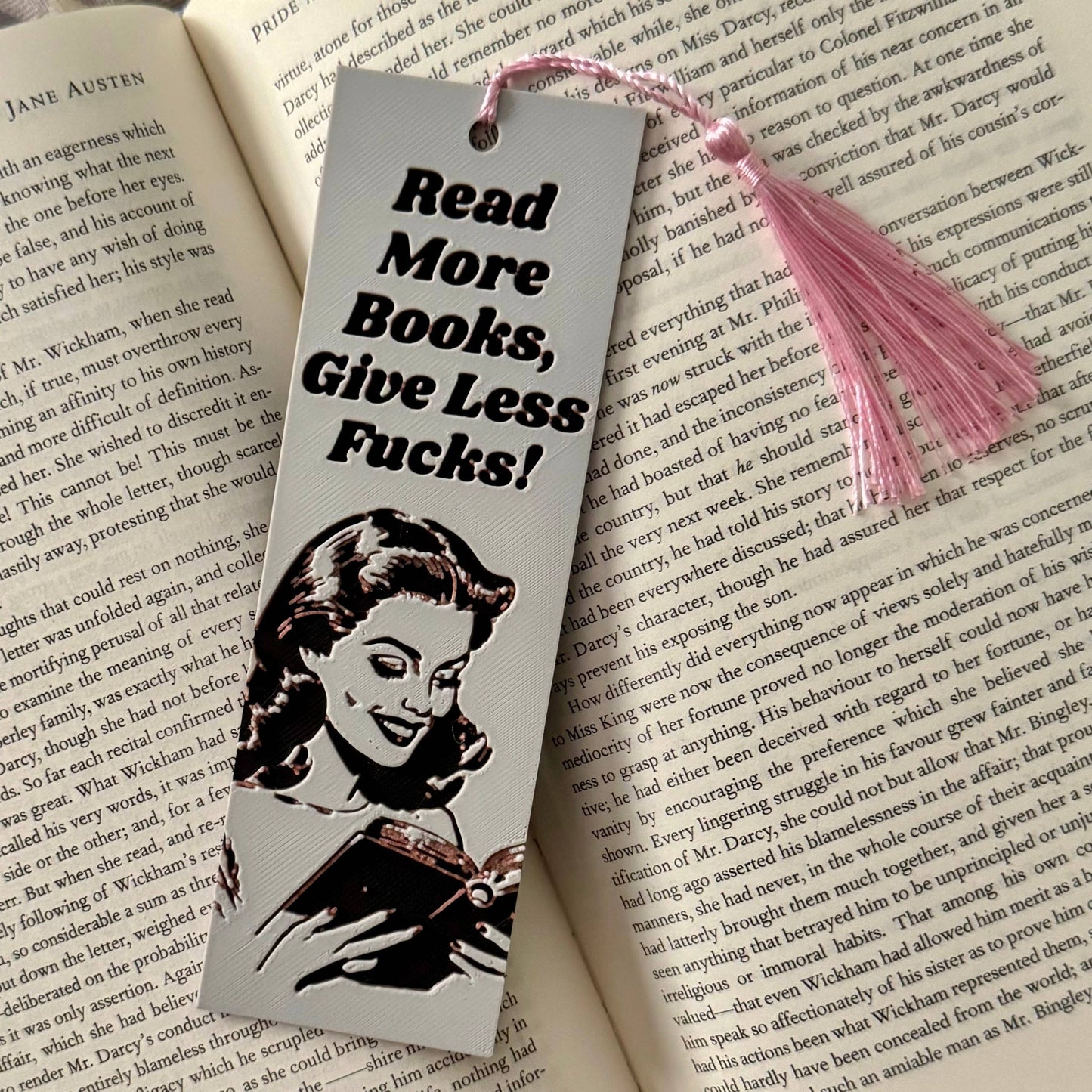 Read More Books, Give Less Fucks 3D Bookmarks