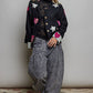 Notched Collar Star & Heart Applique Relaxed Blazer Jacket: Black / S