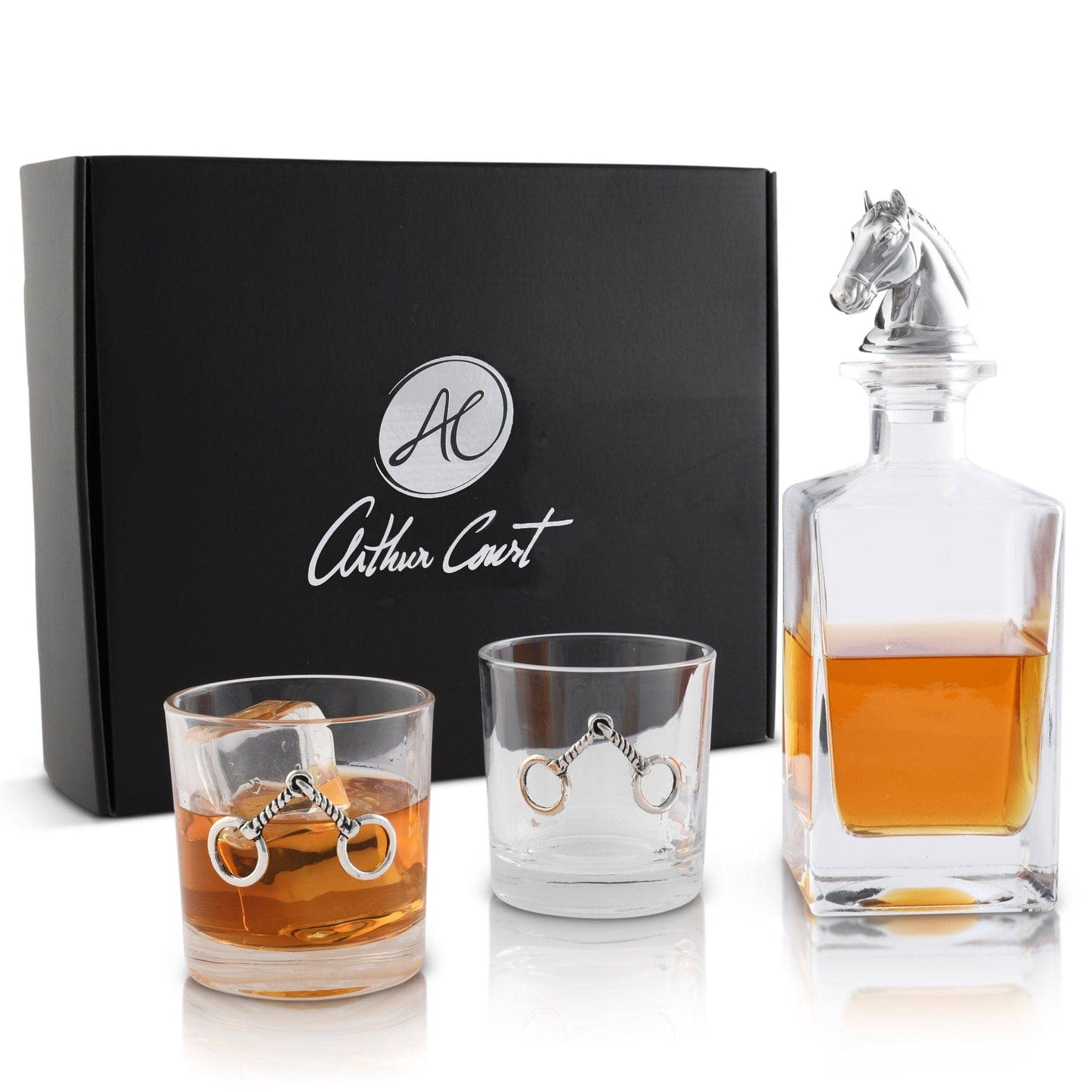 Equestrian Decanter Set with Glasses