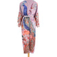 Retro Oriental Peacock Kimono Beach /Cover Up