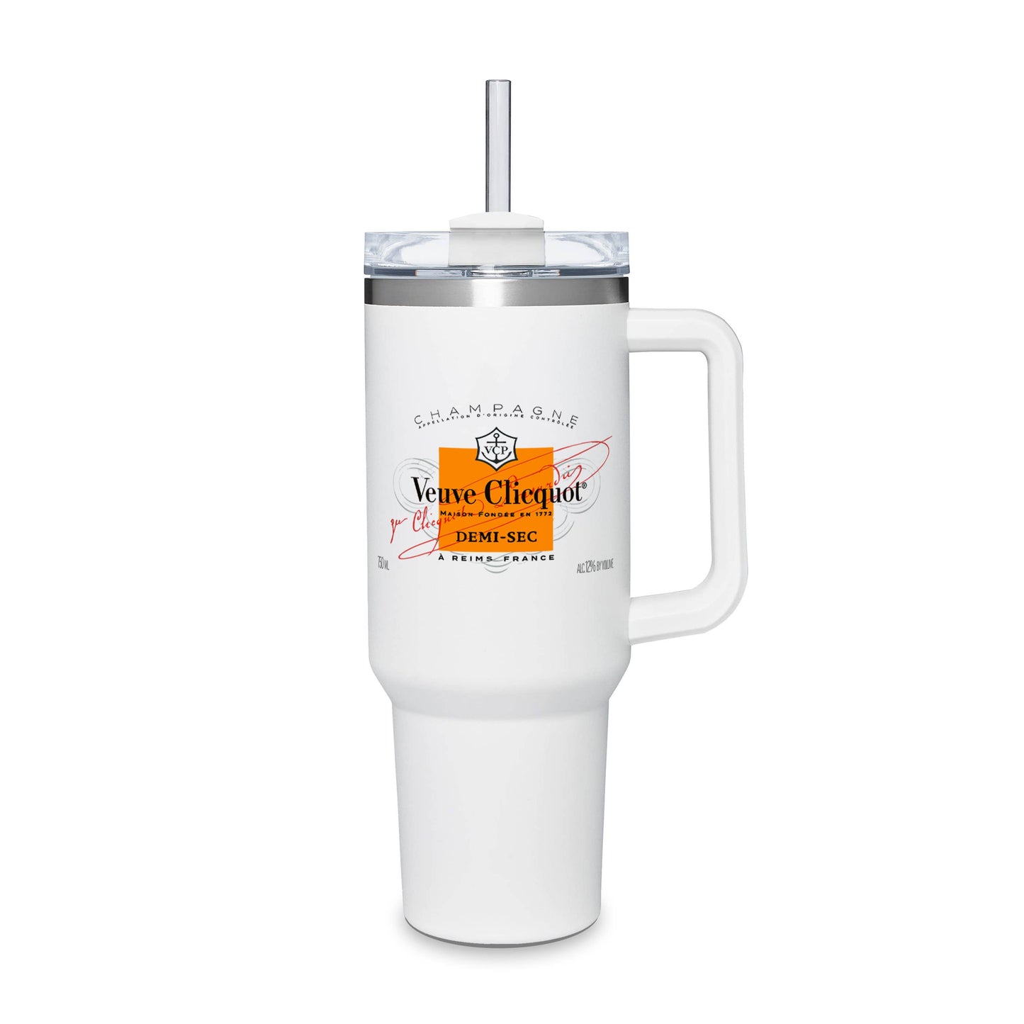 Water Tumbler (White) - Orange Label
