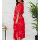 Splatter Print Tiered Dress