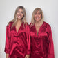 Satin silk Pajamas: Burgundy