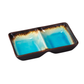 Aozora Kannyu Porcelain Divided Rectangle Sauce Dish (4 oz)