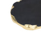 Lavi Black Marble Gold Organic Edge Coaster Set