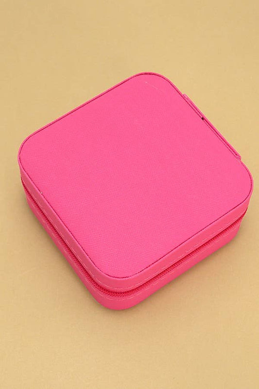 JEWELRY ORGANIZER TRAVEL BOX  Fuchsia