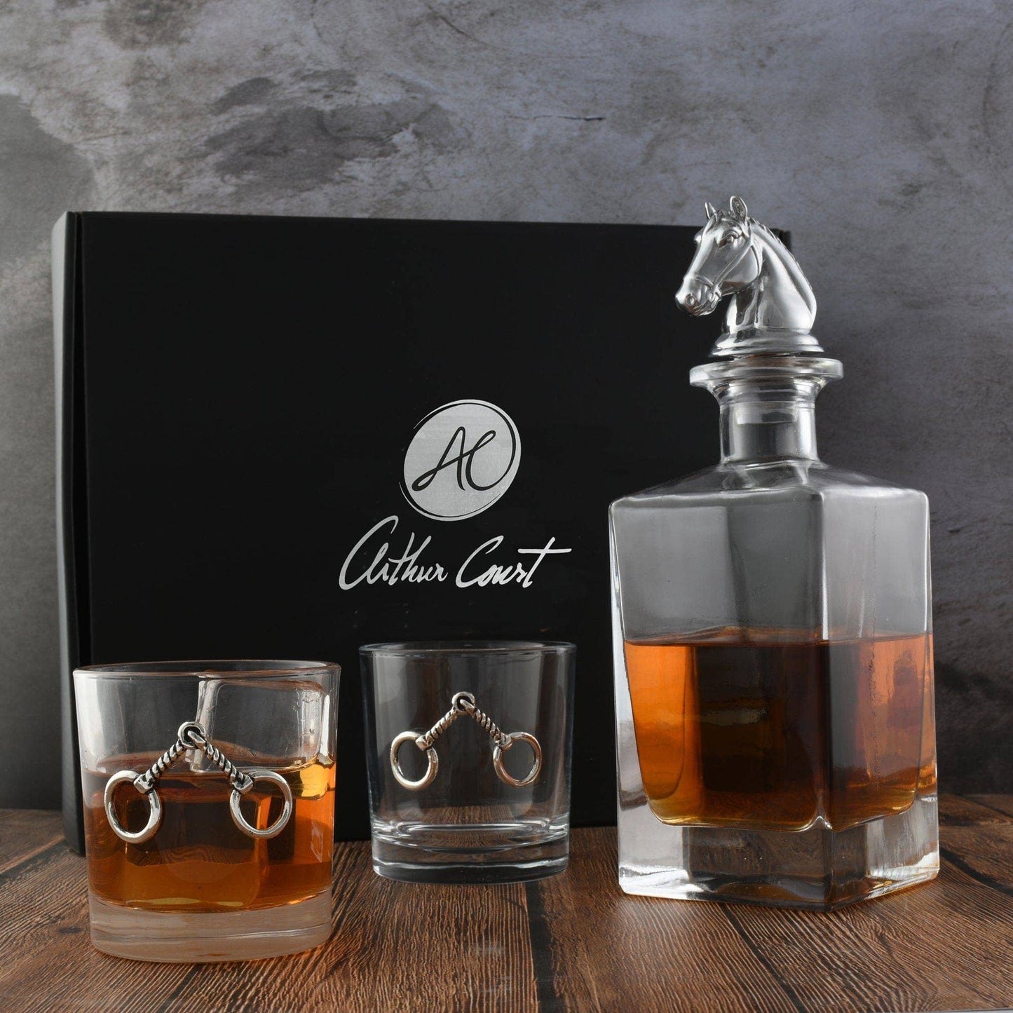 Equestrian Decanter Set with Glasses