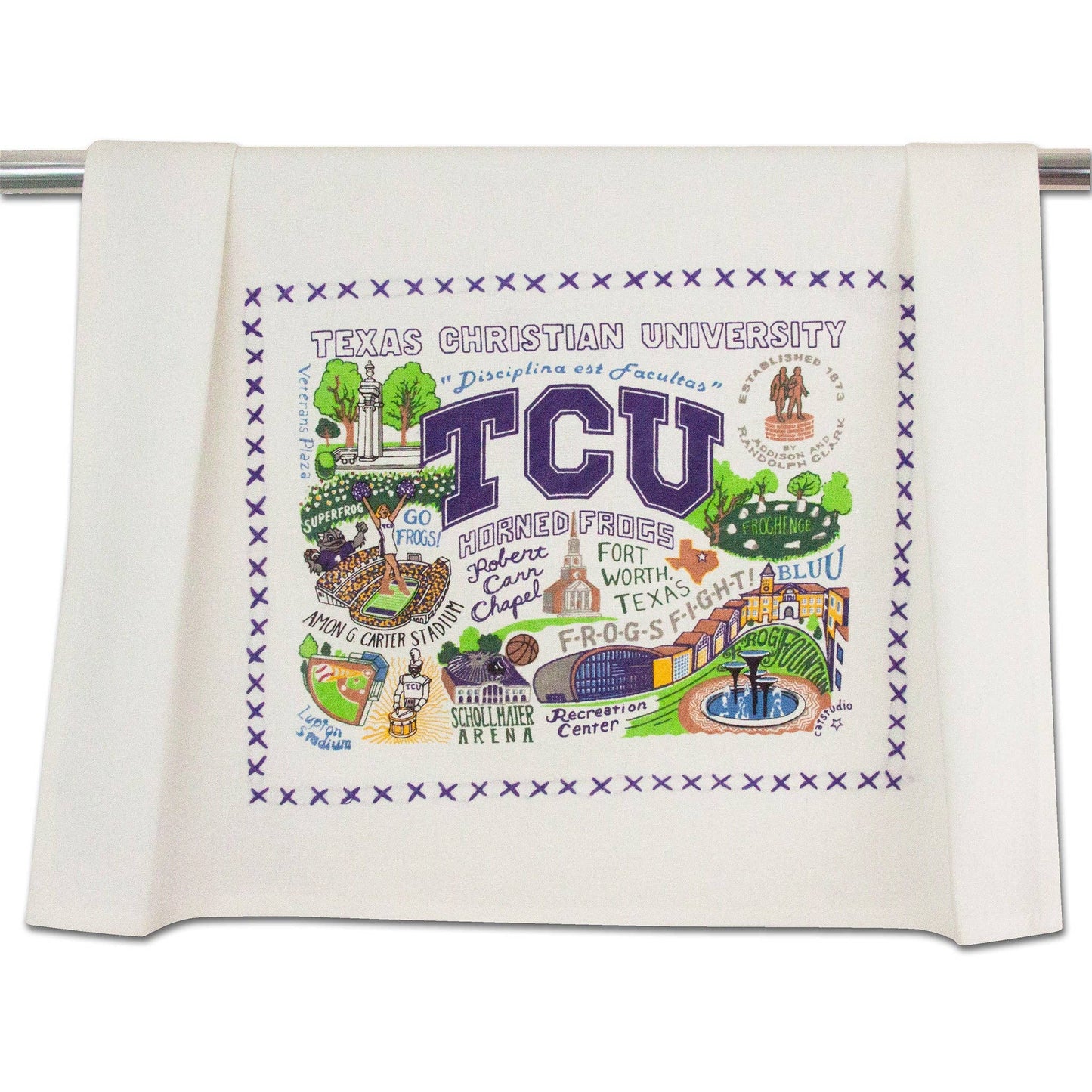 (TCU) Collegiate Dish Towel