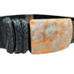 Copper & Black Leather Belt