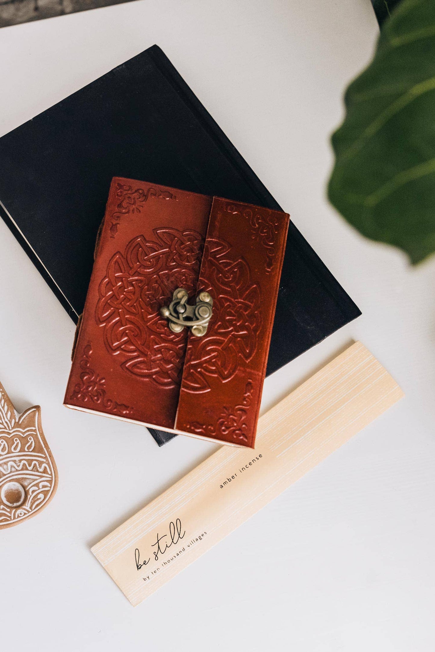 Endless Knot Leather Journal