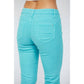 HIGH RISE CROP FLARE: LIGHT BLUE