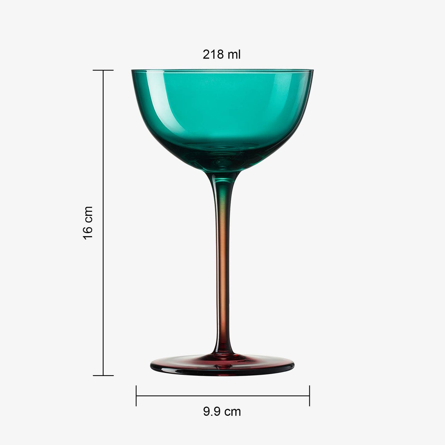 Artisanal Colored Coupe - Set of 2 - 7.4 OZ