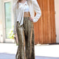 Silver Wide Leg Pants