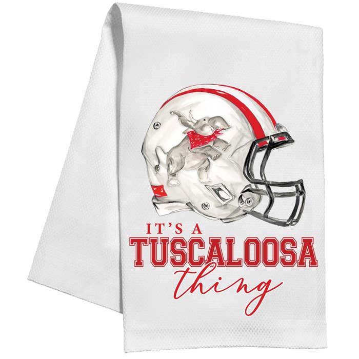 Its Tuscaloosa Thing Crimson Red Elephant Kitchen Towel