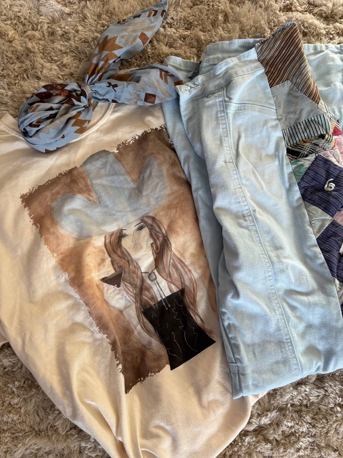 Tees - Martini Cowgirl: Ivory