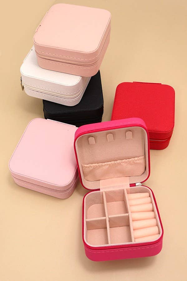 JEWELRY ORGANIZER TRAVEL BOX  Fuchsia