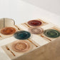 Muted Glass Ribbed Plates | Set of 6 | 10.6"