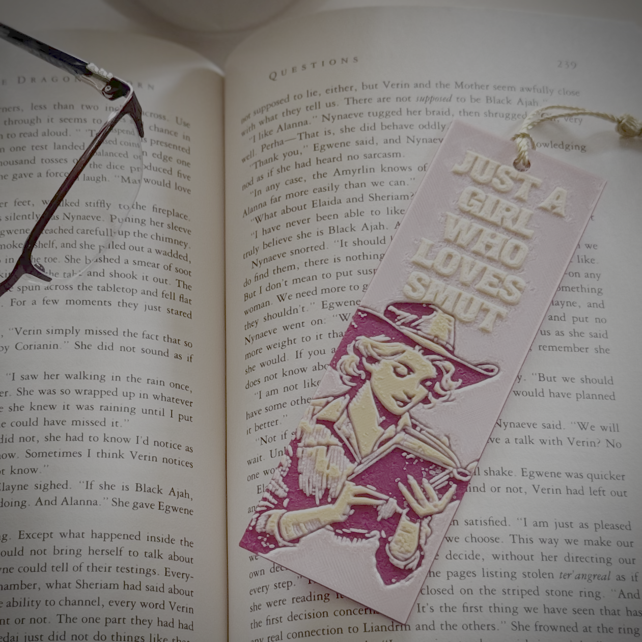 Just a Girl Who Loves Smut 3D Bookmark