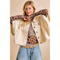 Preorder IVORY OVERSIZED CAPE SLEEVE CROPPED DENIM JACKET: IVORY