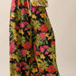 Floral-Print Wide-Leg Drawstring Pants