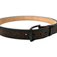 Brown Leather Multiple Skull Belt