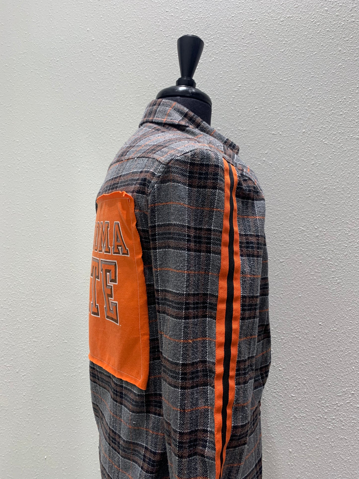 Vintage Repurposed Oklahoma State Flannel