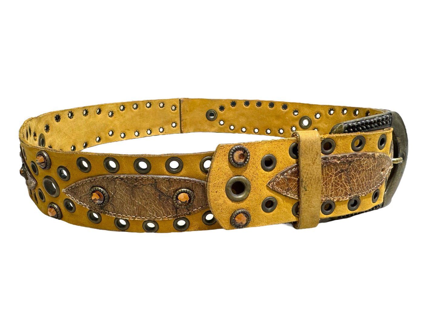 Brown Grommet Leather Belt