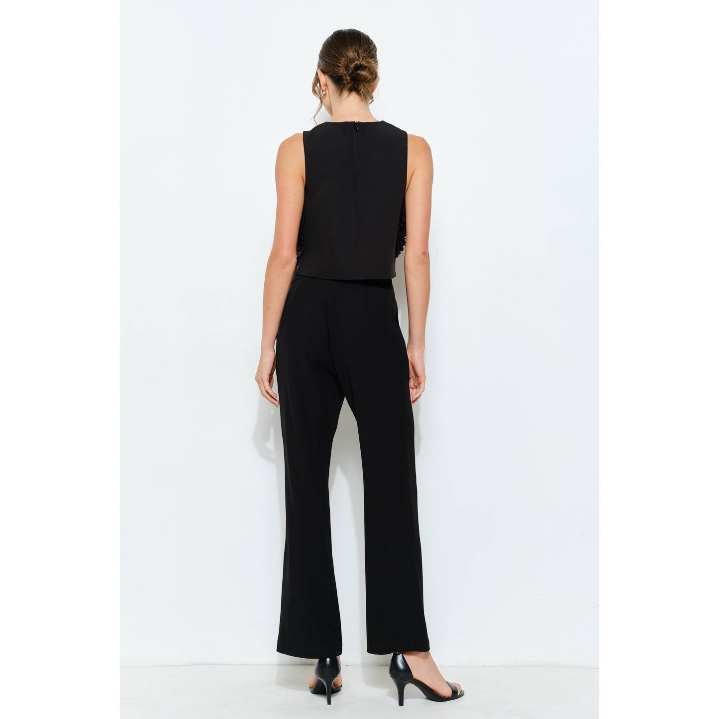 Floral Applique Sleeveless Top