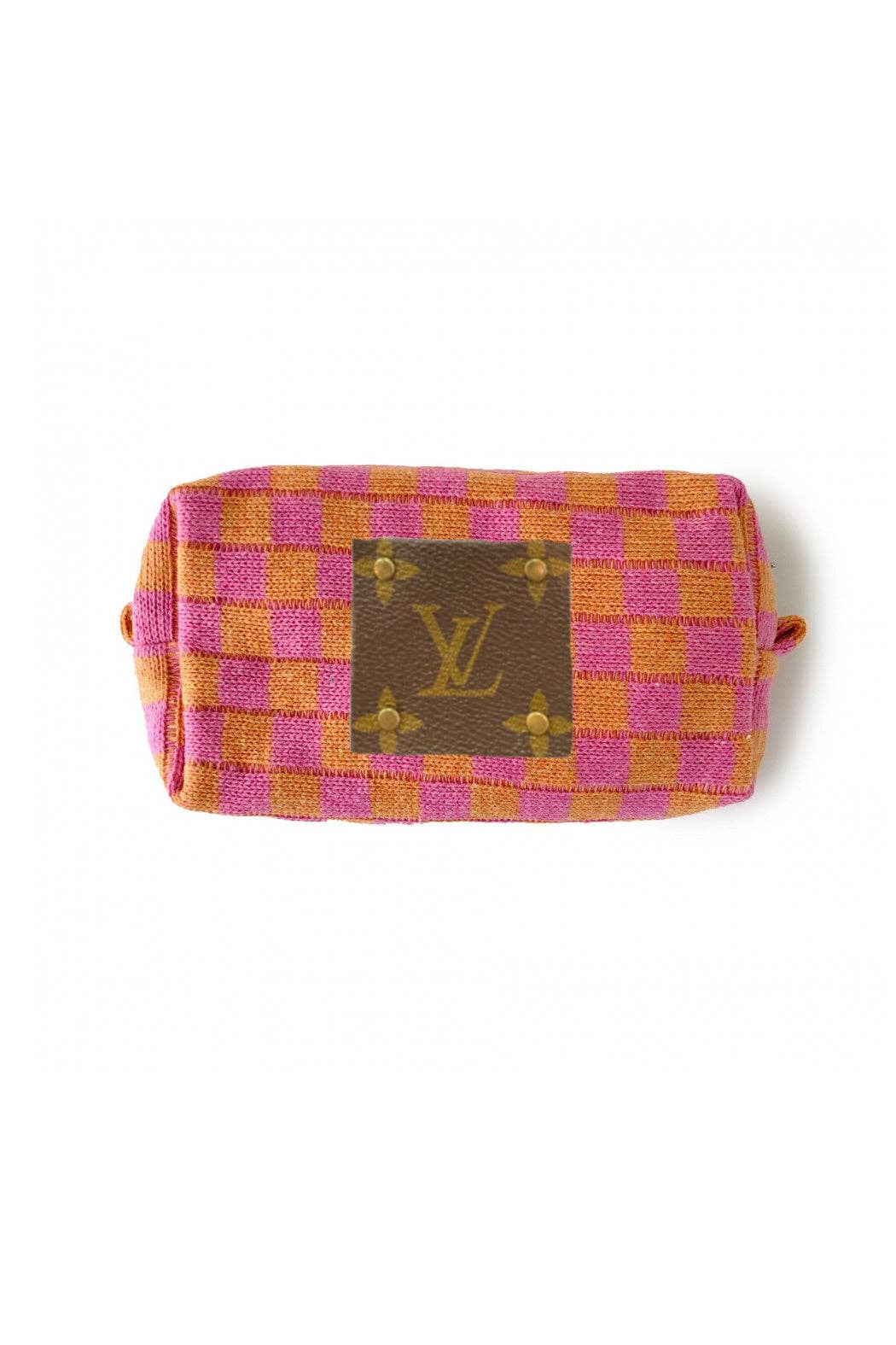 Upcycled Travel Makeup Pouch: Pink