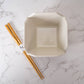 Pagoda Takeout Box Ceramic Serving Bowl with Chopsticks (16 oz)
