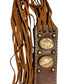 Brown Leather Belt w/ Agate