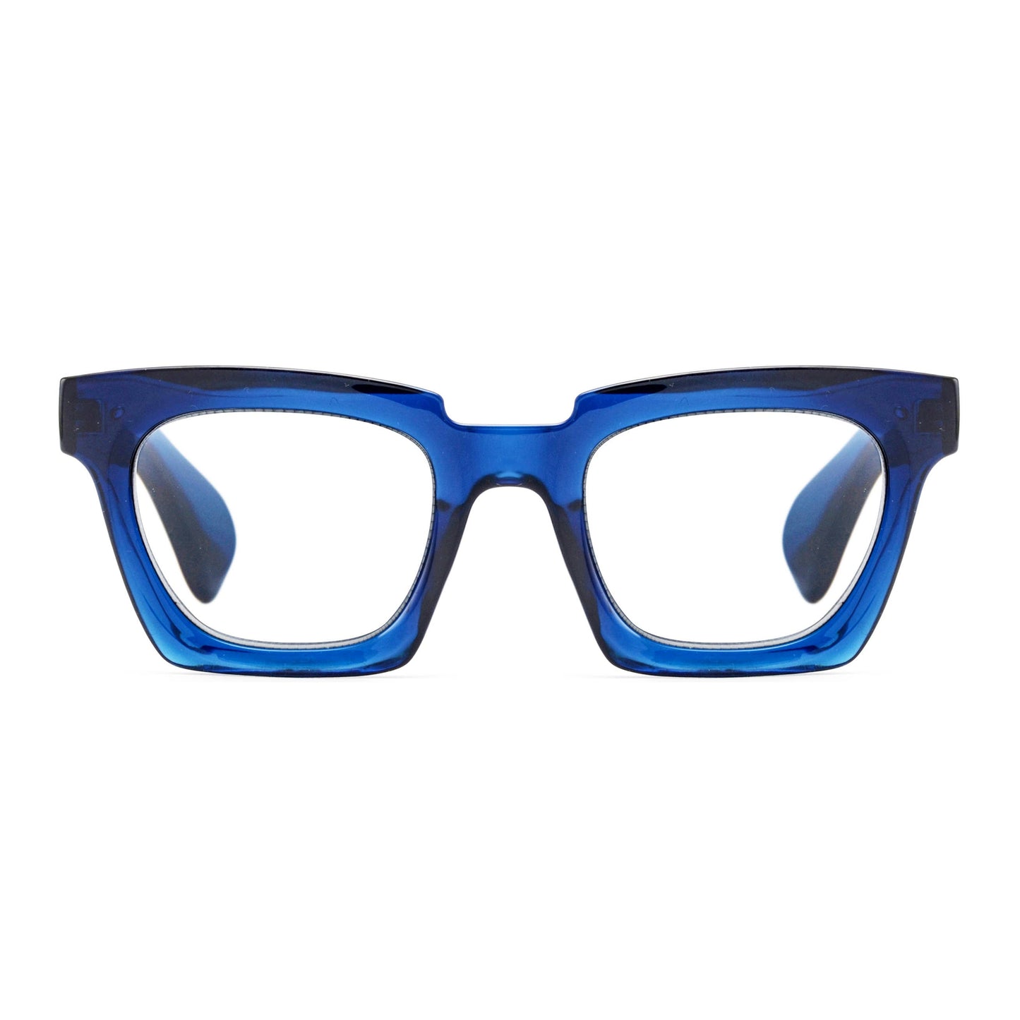 DREW | TRANSPARENT NAVY BLUE | Progressive Blue Light