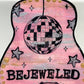 Taylor Swift ornament, BEJEWELED, hand painted mini guitar