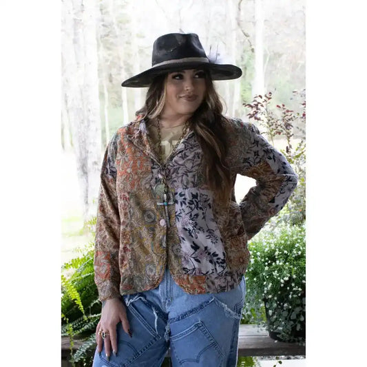 Jaded Gypsy Sunset Mosaic Shirt