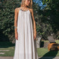 Oatmeal Halter Dress in Linen